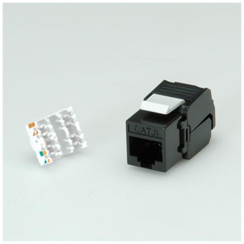 Kat. 6 Keystone, ungeschirmt, werkzeuglos, schwarz, Nero - Foto 2